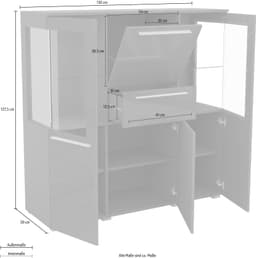 OTTO home Highboard India | Weiß