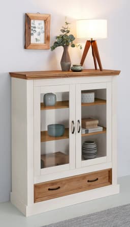 Vitrine Selma Highboard | Weiß