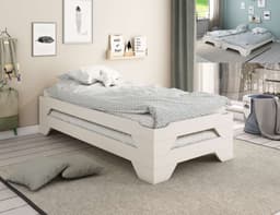 OTTO home Massivholzbett Melwine | Weiß