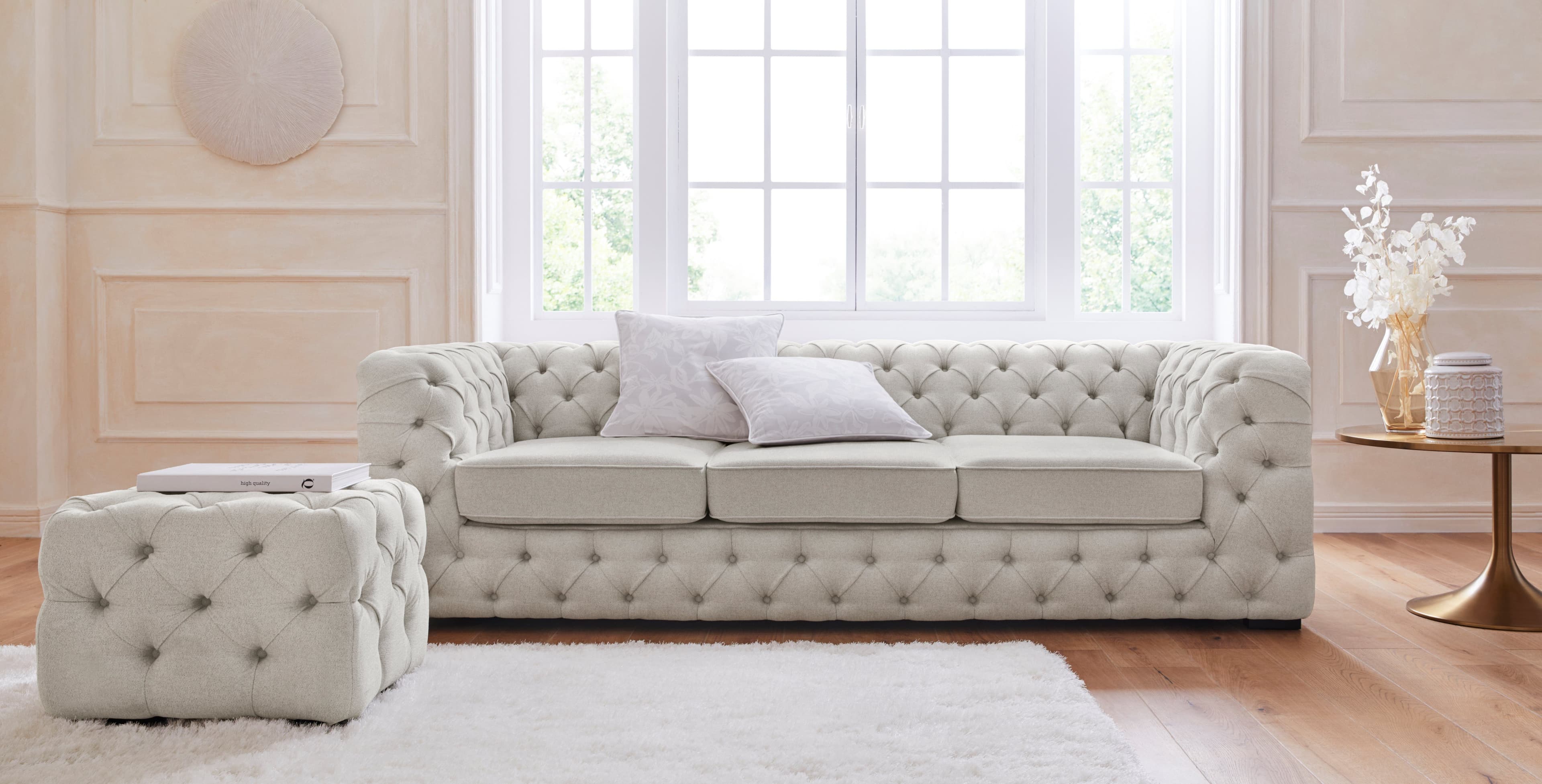 Home affaire Chesterfield-Sofa Kalina | Beige