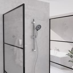 welltime Stangenbrause-Set Rio | Silber