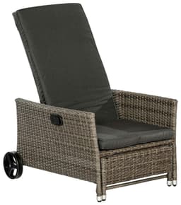 MERXX Gartensessel Komfort Deckchair | Grau