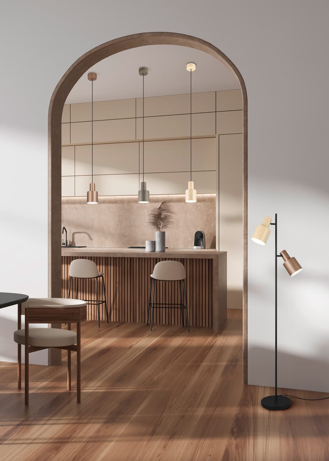 TRIO Leuchten Pendelleuchte AGUDO | Braun