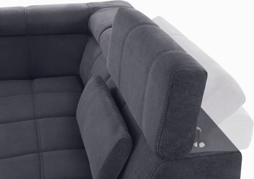 DOMO collection Wohnlandschaft Brandon | Grau