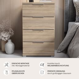 Schlafkontor Smilla Nachtkommode | Holztöne