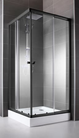 welltime Eckdusche Trento | Schwarz