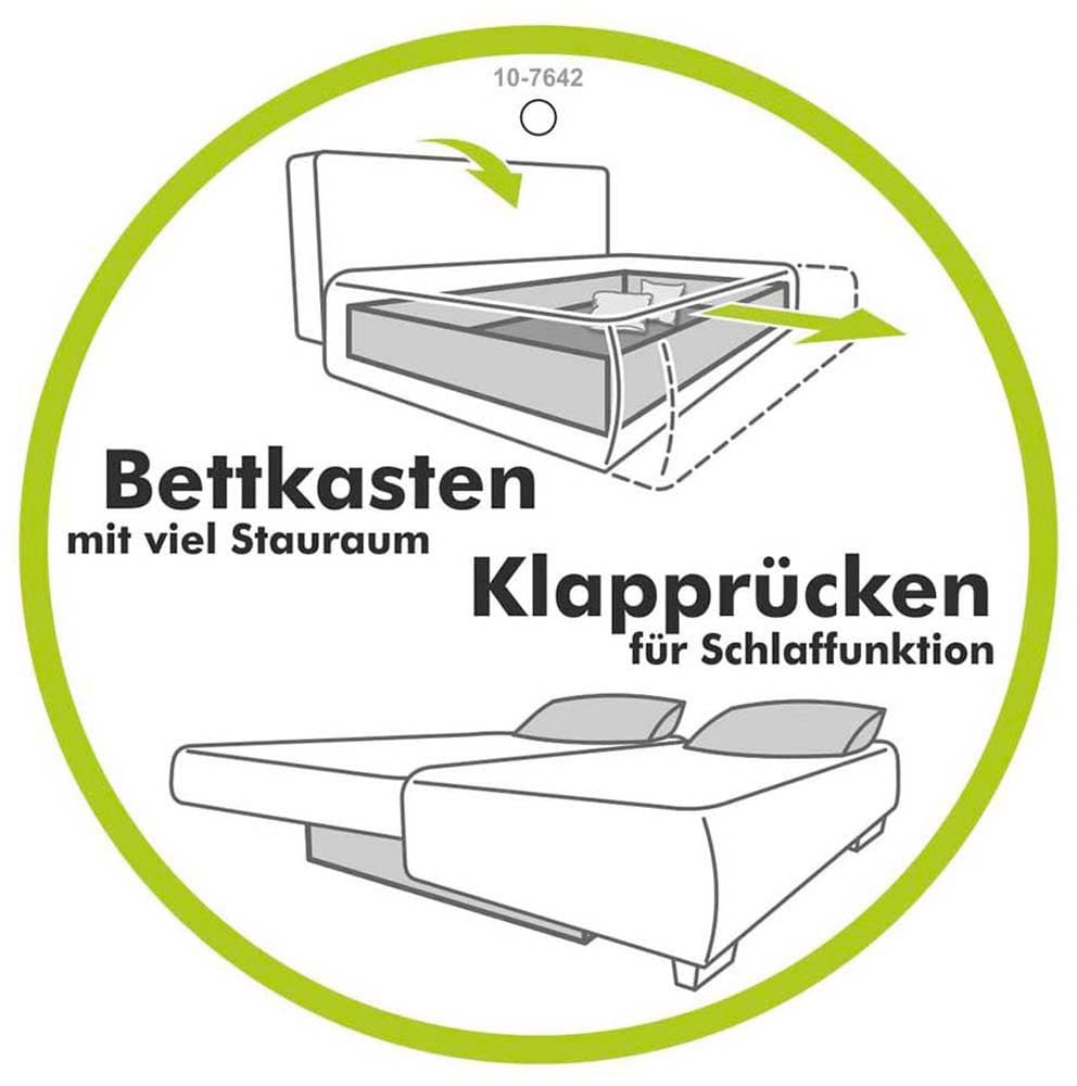 Jockenhöfer Gruppe Ecksofa Orlando L-Form | Schwarz