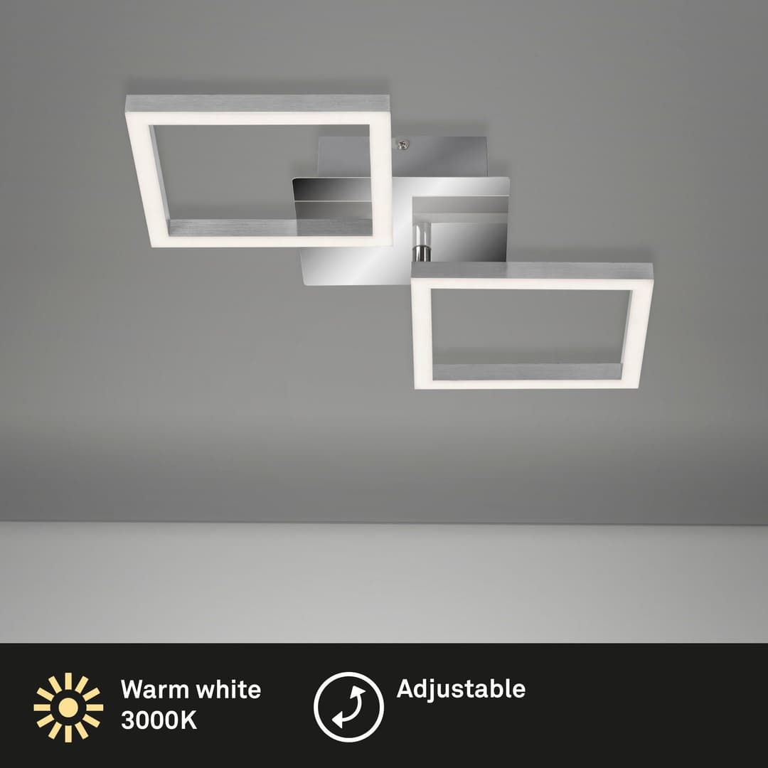 Briloner Leuchten LED Deckenleuchte 3207018 FRAME | Silber