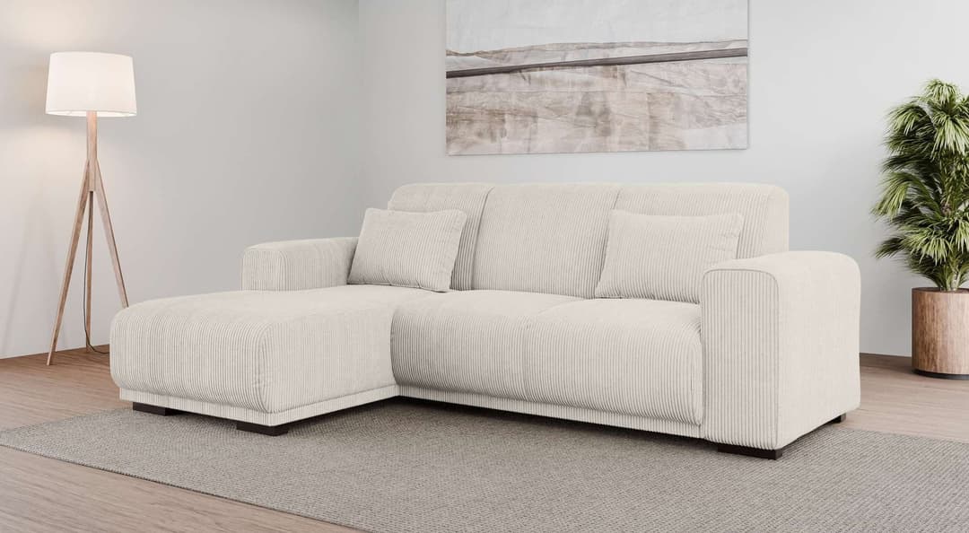 Home affaire Ecksofa BORNHOLM L-Form | Beige