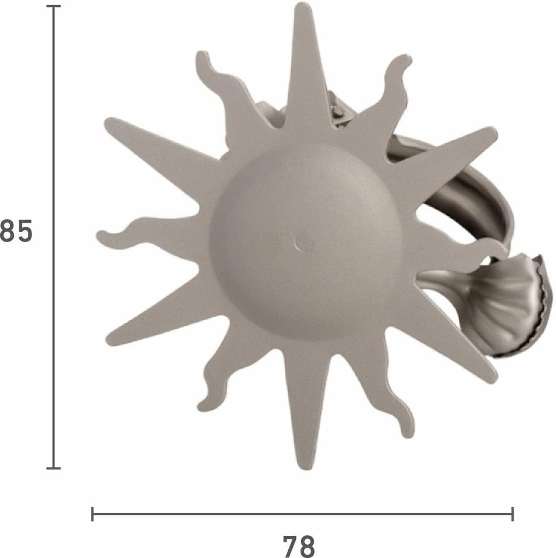 Good Life Dekoklammer für Raffhalter Sonne | Silber