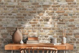 A.S. Création Bricks & Stones Vliestapete | Braun