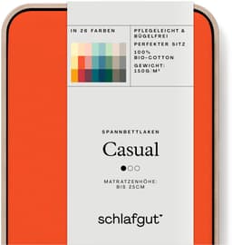 Schlafgut CASUAL Spannbettlaken | Rot