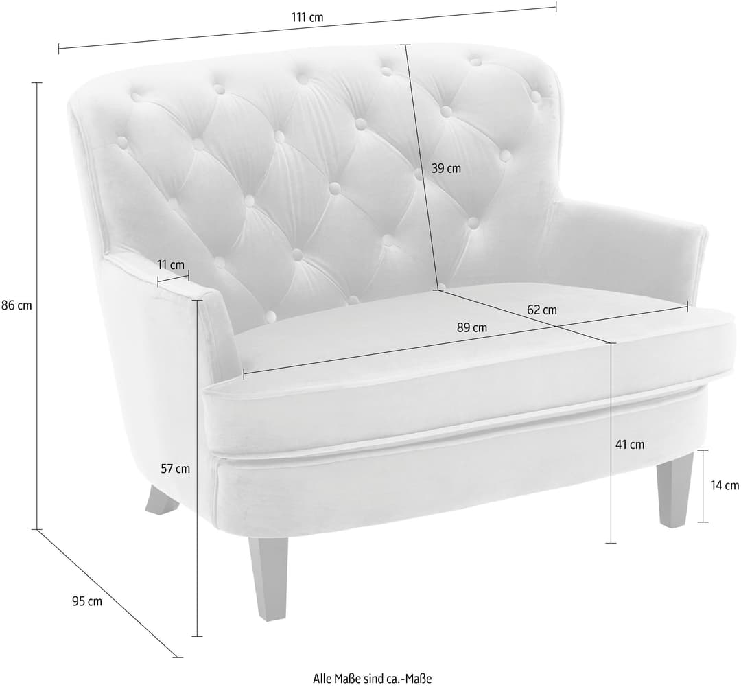 ATLANTIC home collection Leo 1,5-Sitzer Sessel | Grün