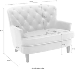 ATLANTIC home collection Leo 1,5-Sitzer Sessel | Grün