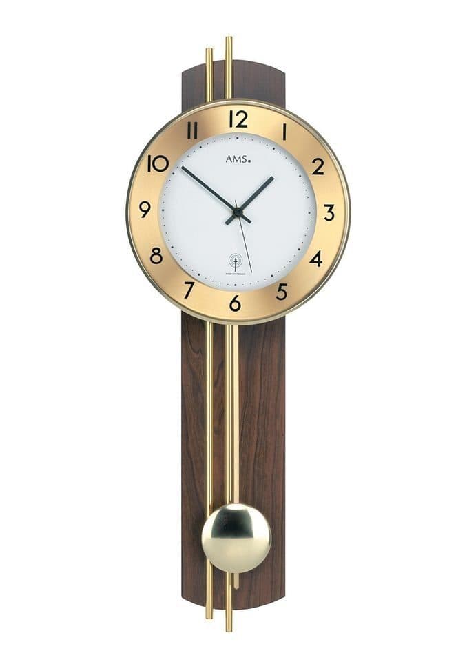 AMS Funk-Pendelwanduhr F5266/1 | Holztöne