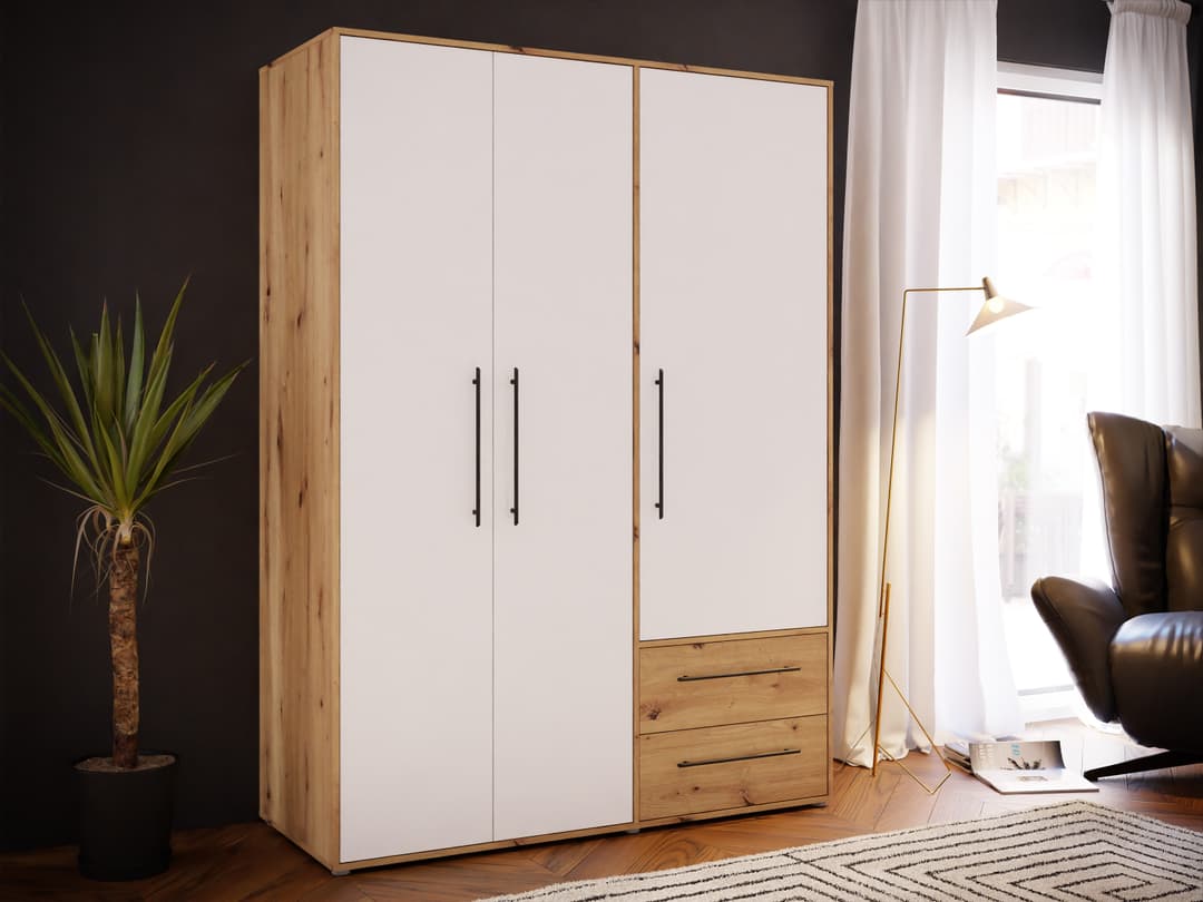 FORTE Kleiderschrank Mokkaris | Holztöne