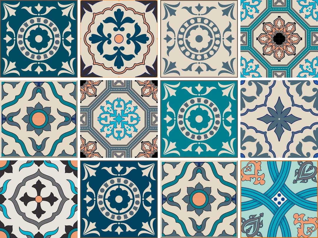 Home affaire Fliesenaufkleber Ornamente | Mehrfarbig