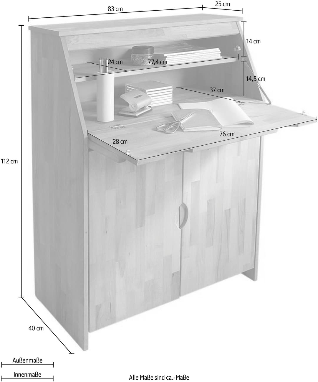 OTTO home Sekretär Luzern | Holztöne