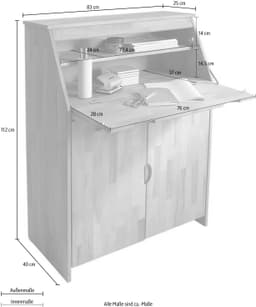 OTTO home Sekretär Luzern | Holztöne
