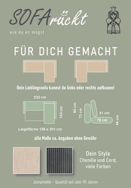 Jockenhöfer Gruppe Ecksofa Venezia L-Form | Grau