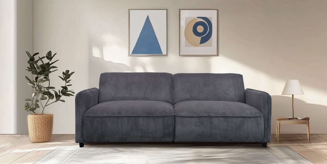 Dorel Home Allie Curved Schlafsofa | Grau