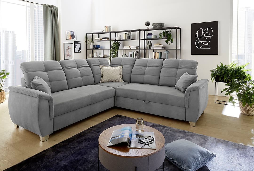 Jockenhöfer Gruppe Ecksofa Udine L-Form | Grau