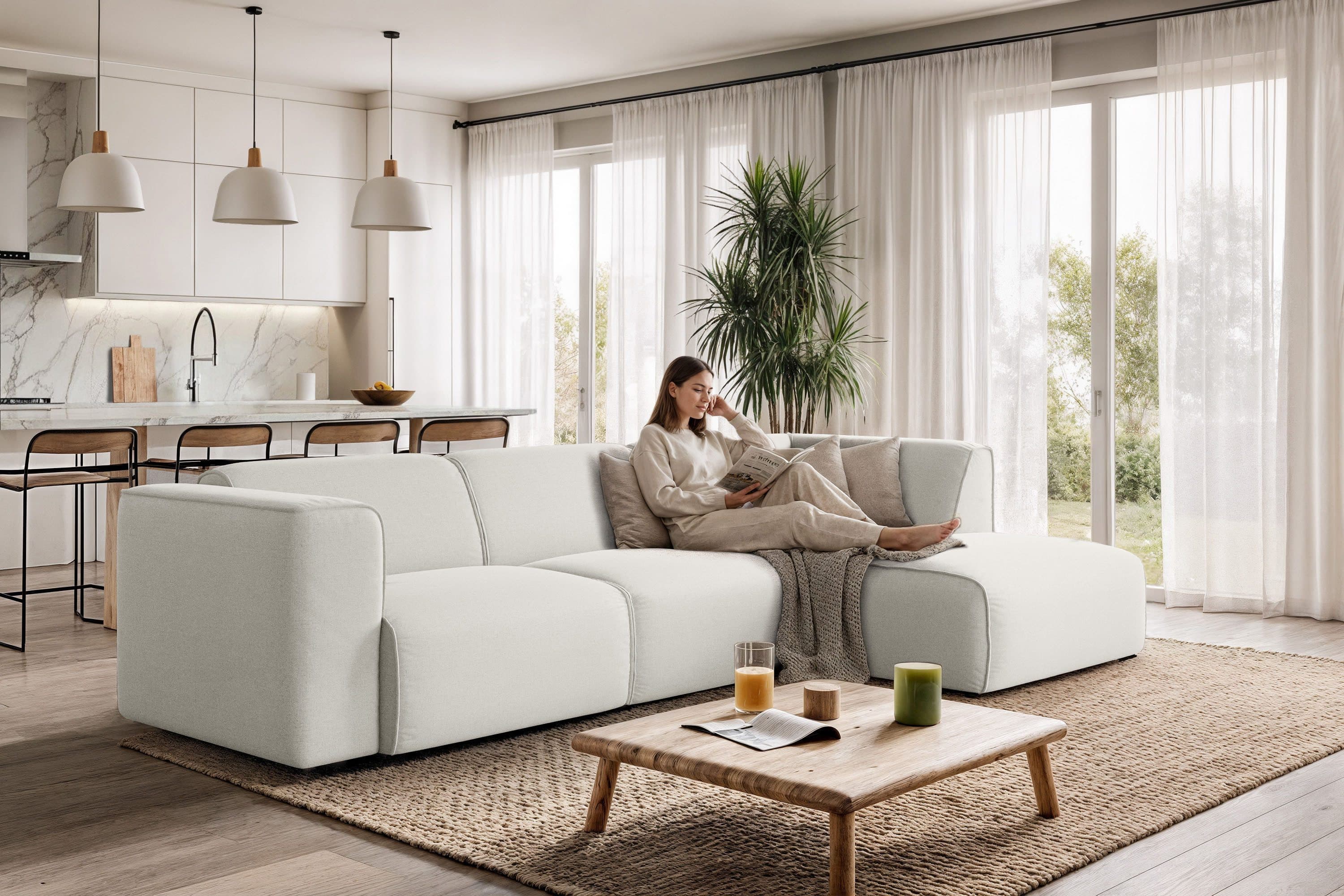 OTTO home Ecksofa Merid L-Form | Beige