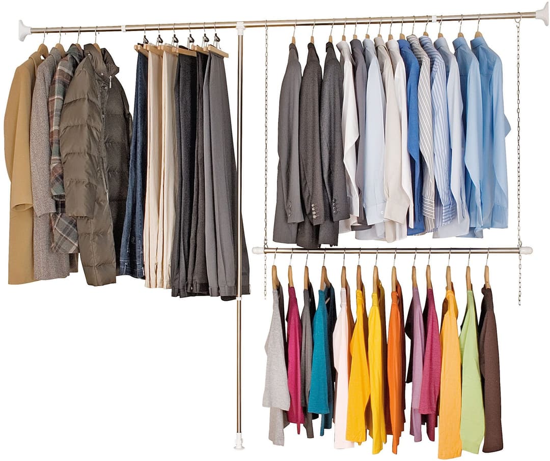 Wenko Teleskopregal Garderobe | Silber
