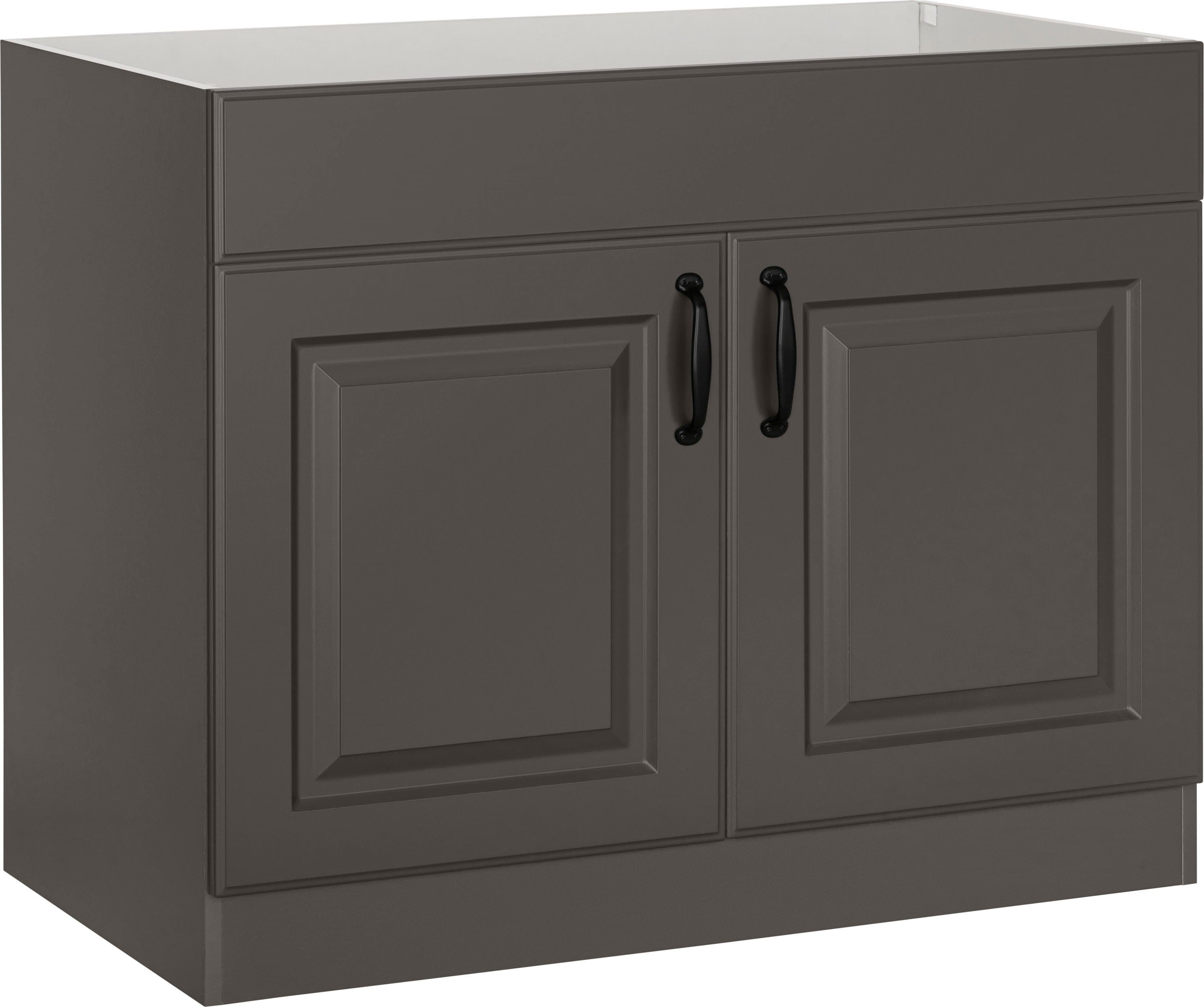 wiho Küchen Spülenschrank Erla | Grau