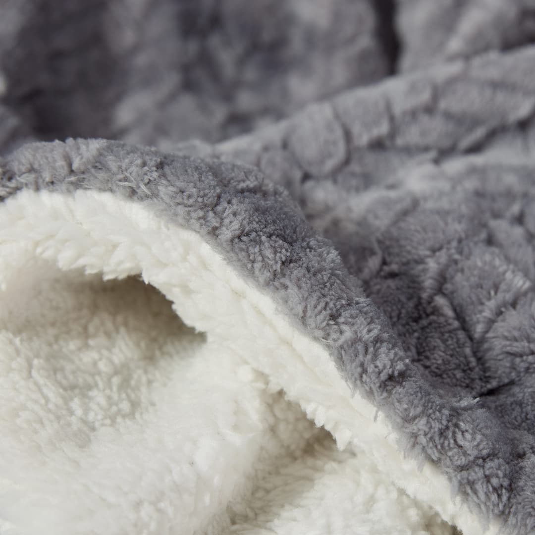 Wohndecke Sherpa-Decke Elsa | Grau