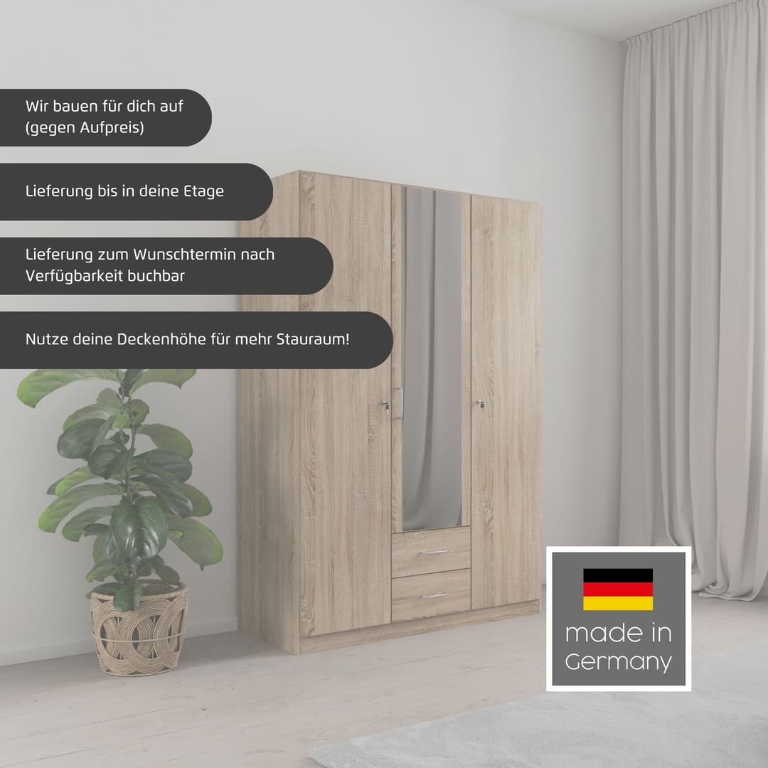 rauch Kleiderschrank BERGHEIM | Weiß