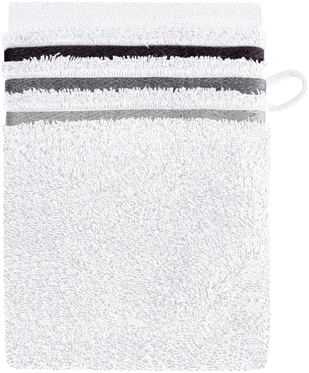 Schiesser Waschhandschuh Skyline Color | Weiß