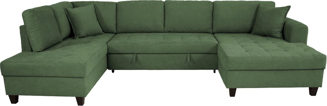 Trends by HG Wohnlandschaft Moritz U-Form | Grün
