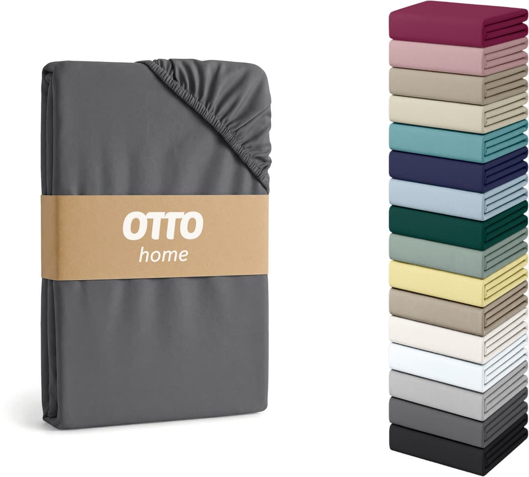 OTTO home Spannbettlaken Physalis Topper COMFORT | Grau