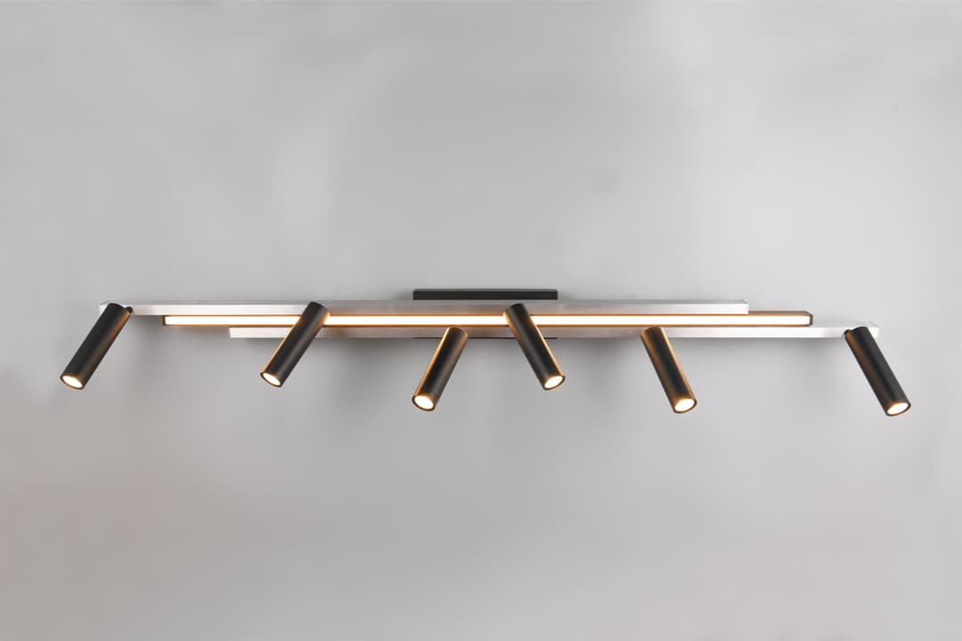 TRIO Leuchten LED Deckenleuchte ZENO | Schwarz