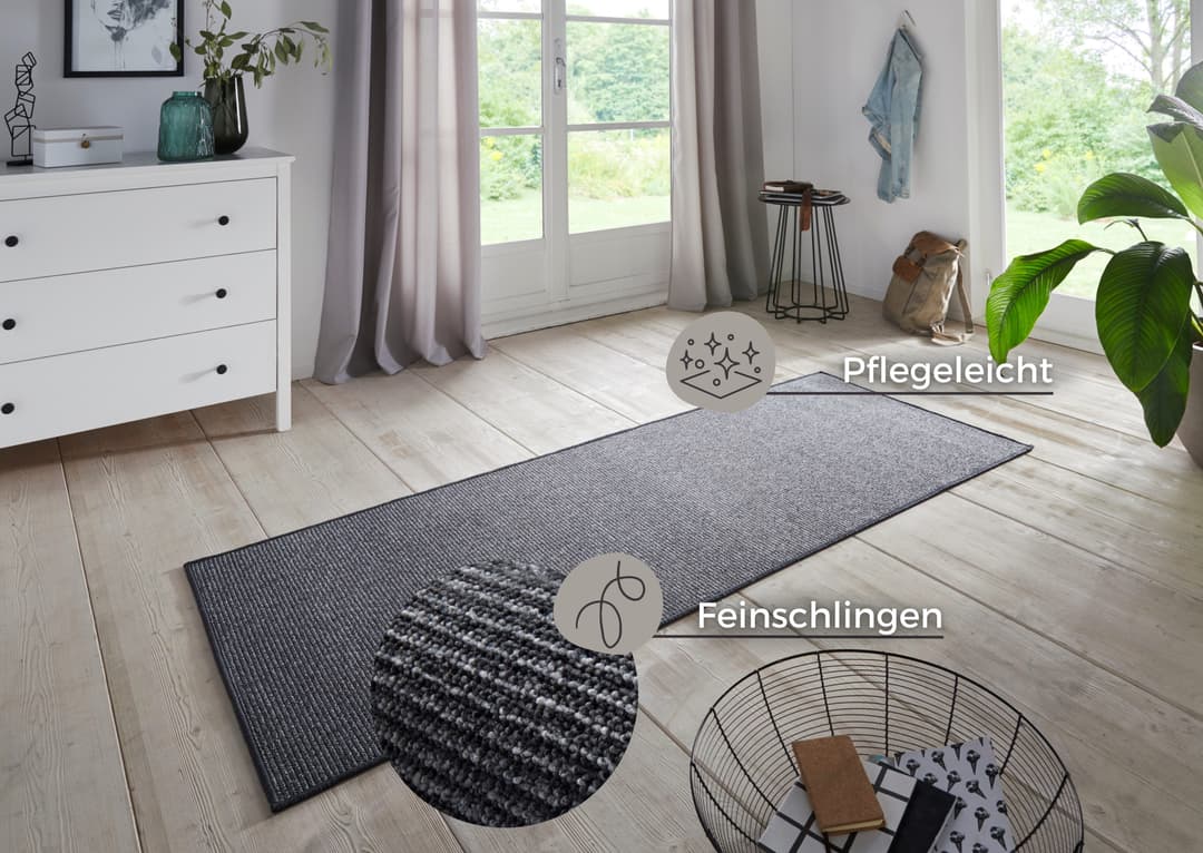 HANSE Home Läufer Bouclé | Grau
