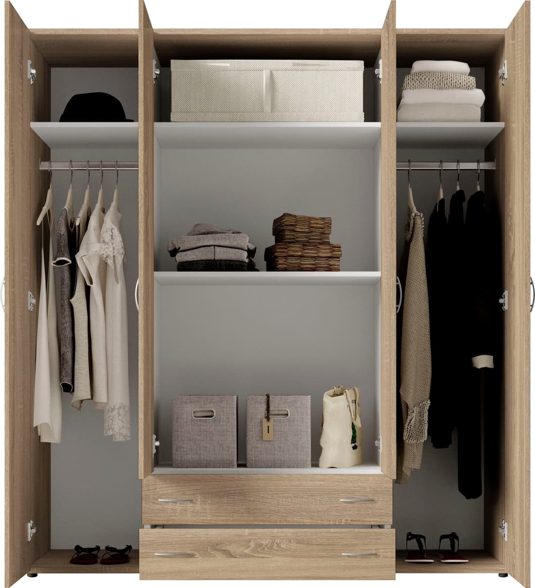 Schlafkontor Kleiderschrank Joe | Holztöne