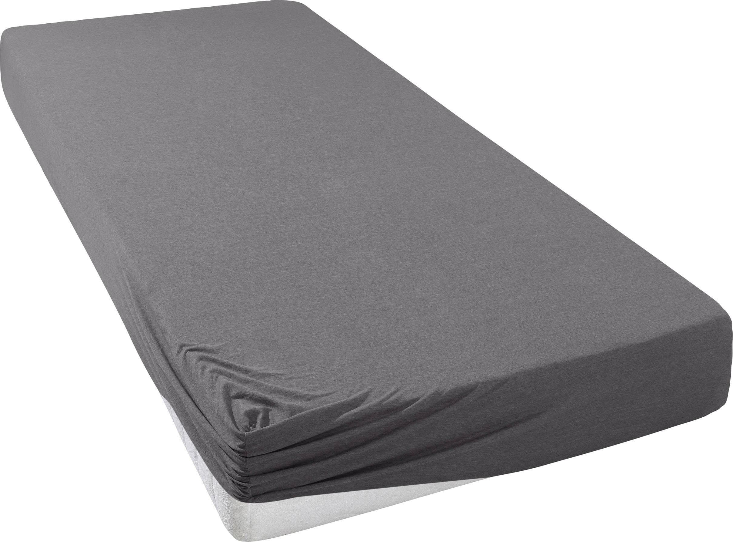 OTTO home Spannbettlaken GRETA Jersey | Grau
