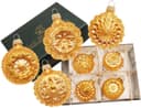 Krebs Glas Lauscha Christbaumschmuck Glaskugelformen | Gold