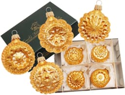 Krebs Glas Lauscha Christbaumschmuck Glaskugelformen | Gold