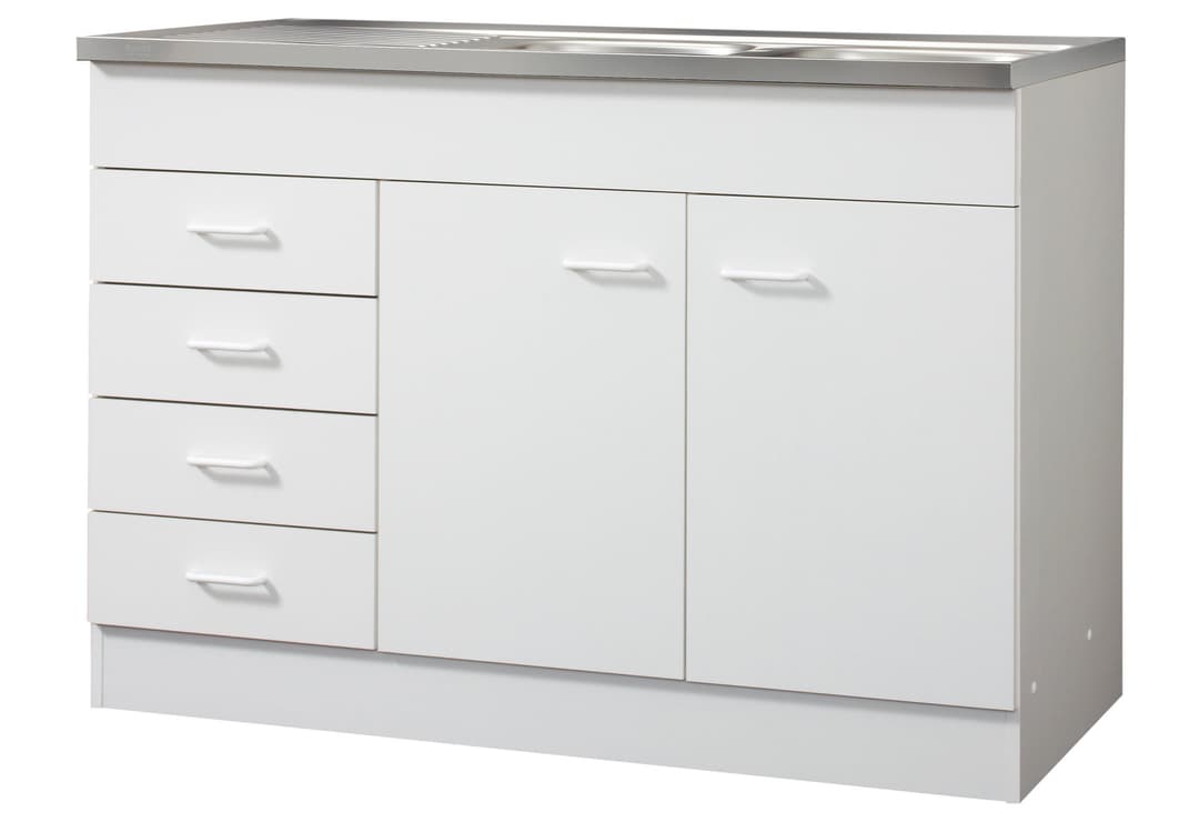 KOCHSTATION Spülenschrank KS-Elster | Weiß