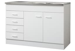 KOCHSTATION Spülenschrank KS-Elster | Weiß