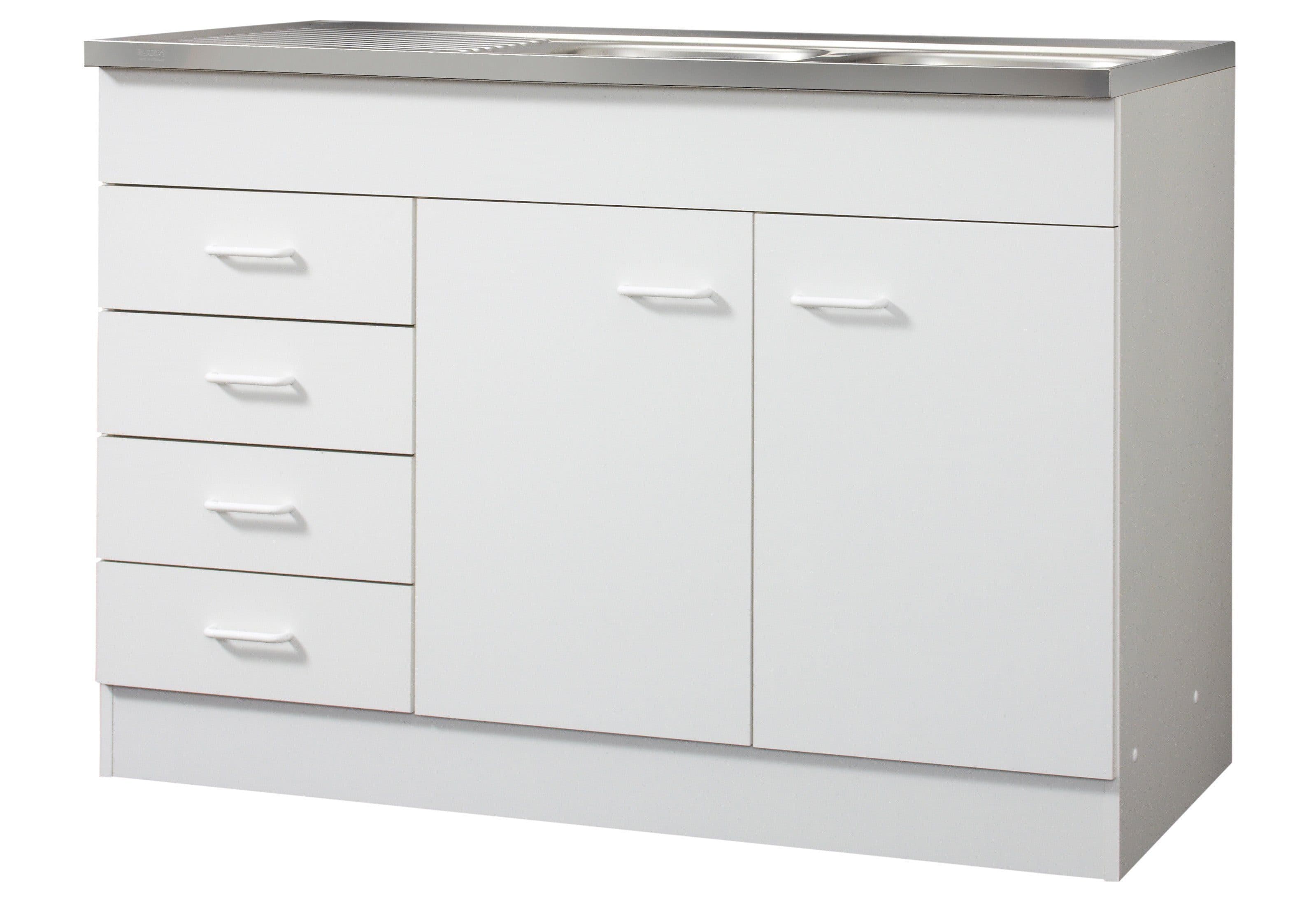KOCHSTATION Spülenschrank KS-Elster | Weiß