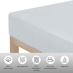 OTTO home Spannbettlaken VALJE | Grau