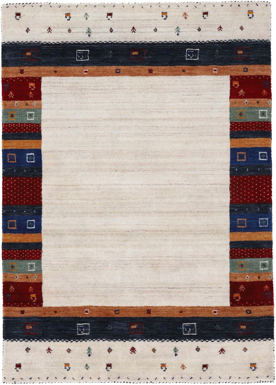 Carpetfine Gabbeh Nura Wollteppich | Beige