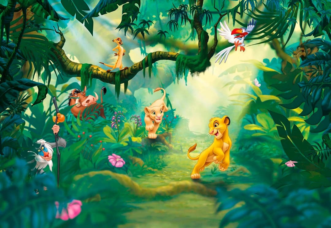 Komar Fototapete Lion King Jungle | Grün