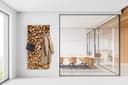 queence Wandgarderobe Paneel Holzstapel Optik | Holztöne 2