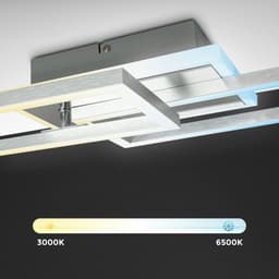 B.K.Licht LED Deckenleuchte BK_FR1439 | Weiß