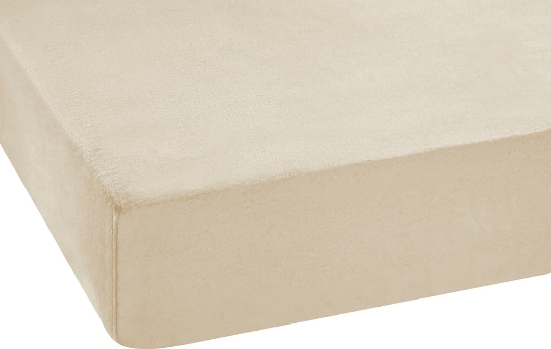 SETEX Spannbettlaken GOTS Feinbiber | Beige