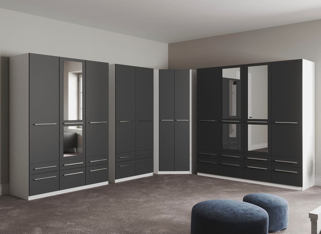 priess Kleiderschrank Barcelona | Schwarz
